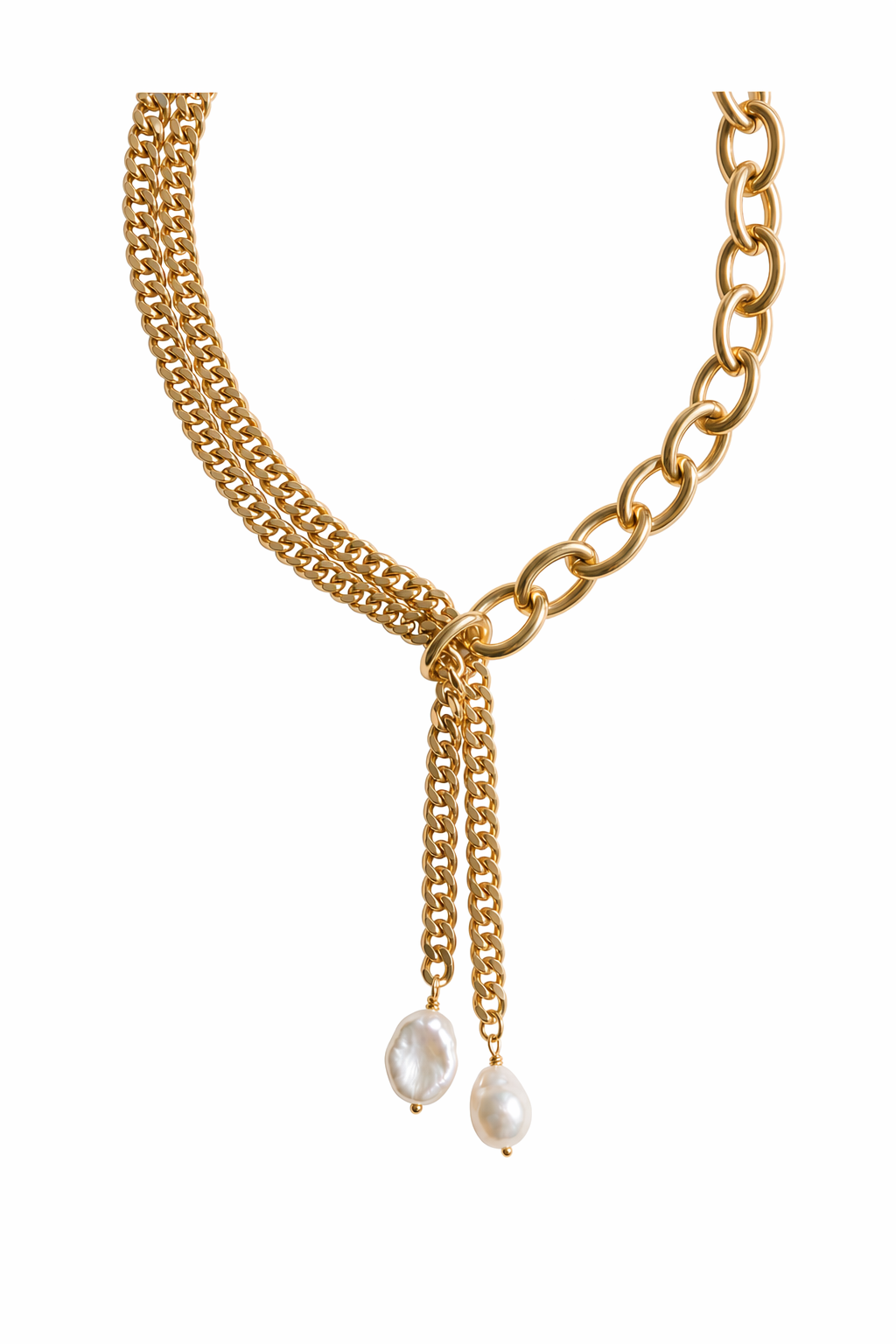 Collier Lariat Rosée — Default Title — vue de face Soleria