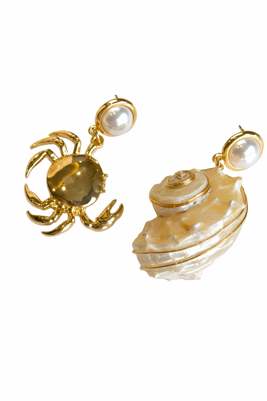 Boucles Crabe & Perle — Default Title — vue de face Soleria