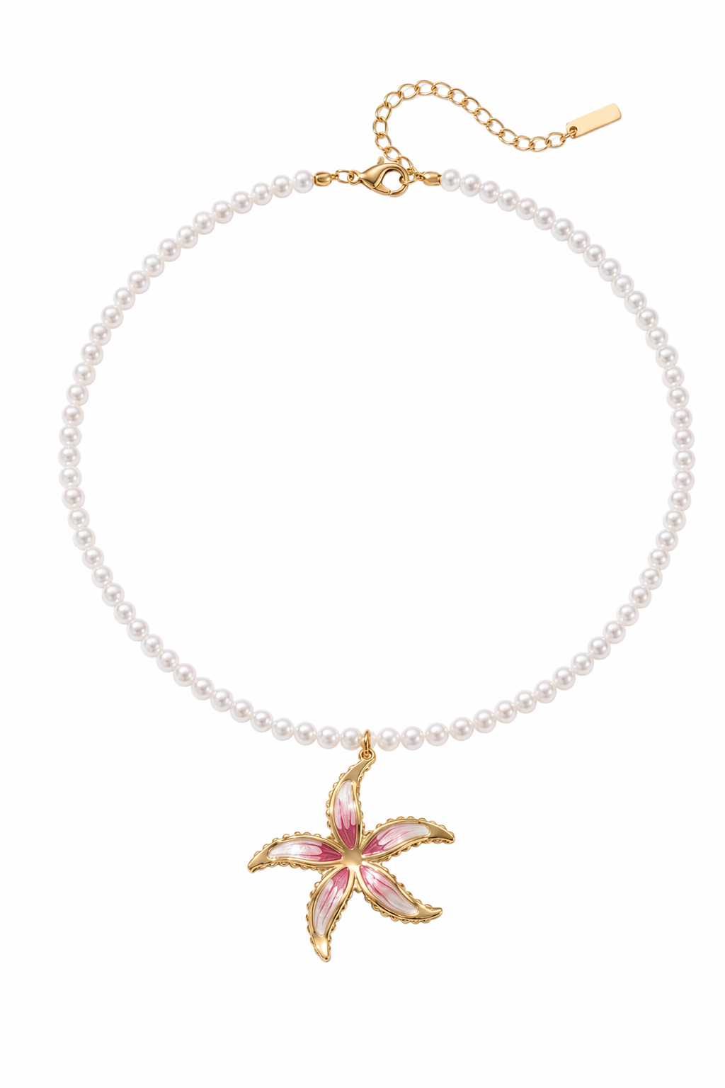 Collier Perle & Corail — Default Title — vue de face Soleria
