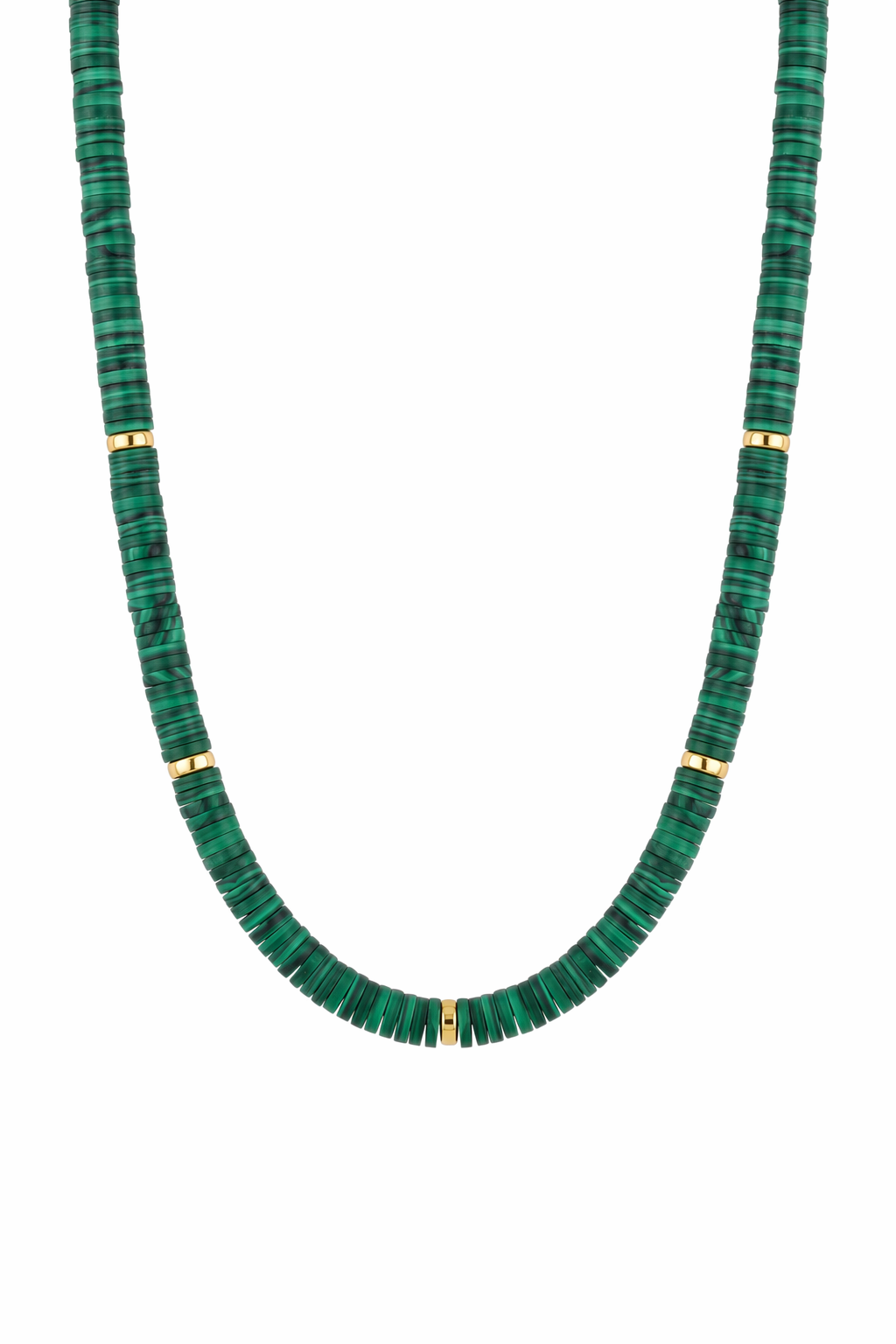 Collier Heishi Cyprès — Default Title — vue de face Soleria