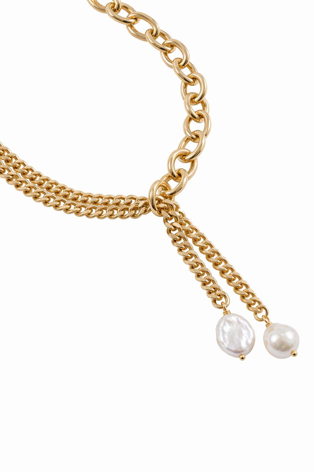 Collier Lariat Rosée — Default Title — vue trois-quarts Soleria