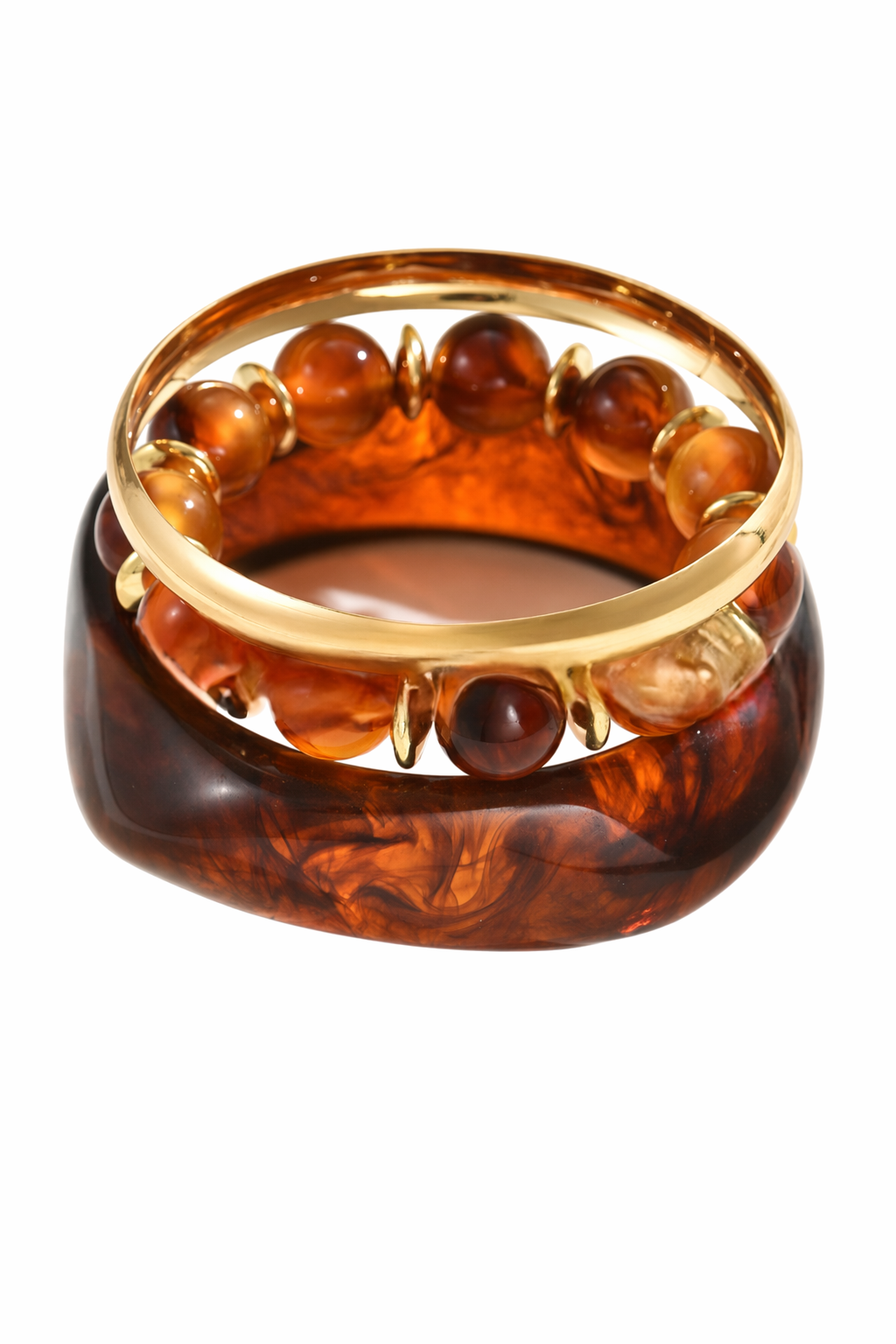 Bracelet Coquillage Crème — Default Title — vue trois-quarts Soleria