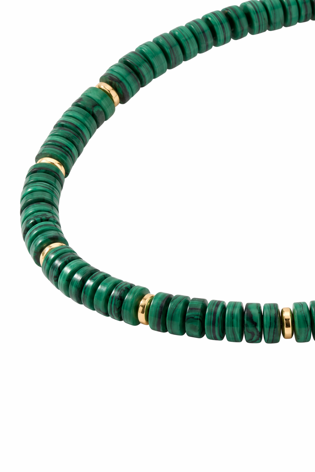 Collier Heishi Cyprès — Default Title — vue trois-quarts Soleria