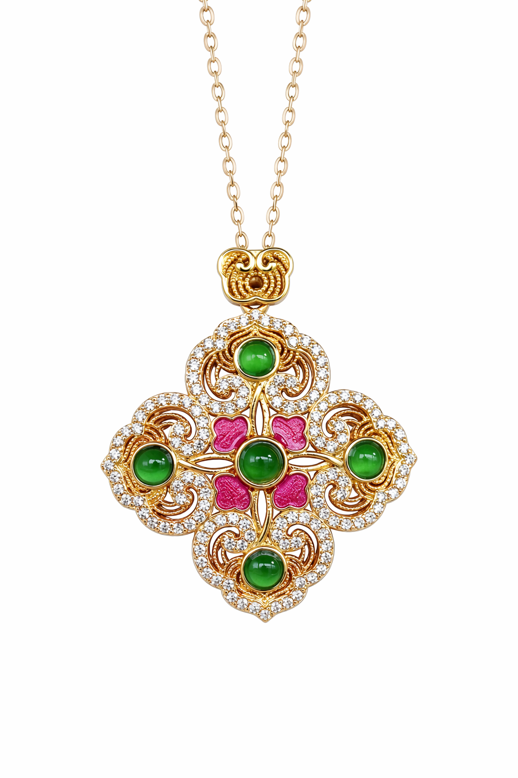 Collier Fenêtre Verte — vue produit exacte